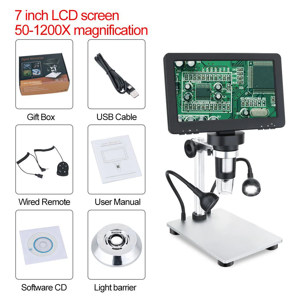 Il-Klijent tal-Polonja Ordna 300pcs Ta' Mikroskopju Diġitali LCD Akbar ta' 7....